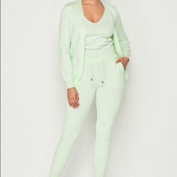 #15 Mint 3 Piece Pant Set - Picture 4 of 5